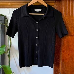 Everlane The Rib Knit Top (XS /Black)